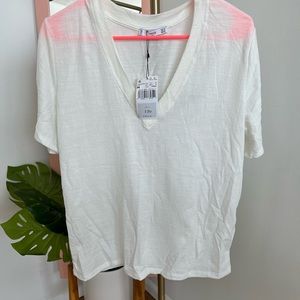 Mango womens white t shirt size M nwt